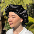 Satin Sleep Bonnet - Midnight Black