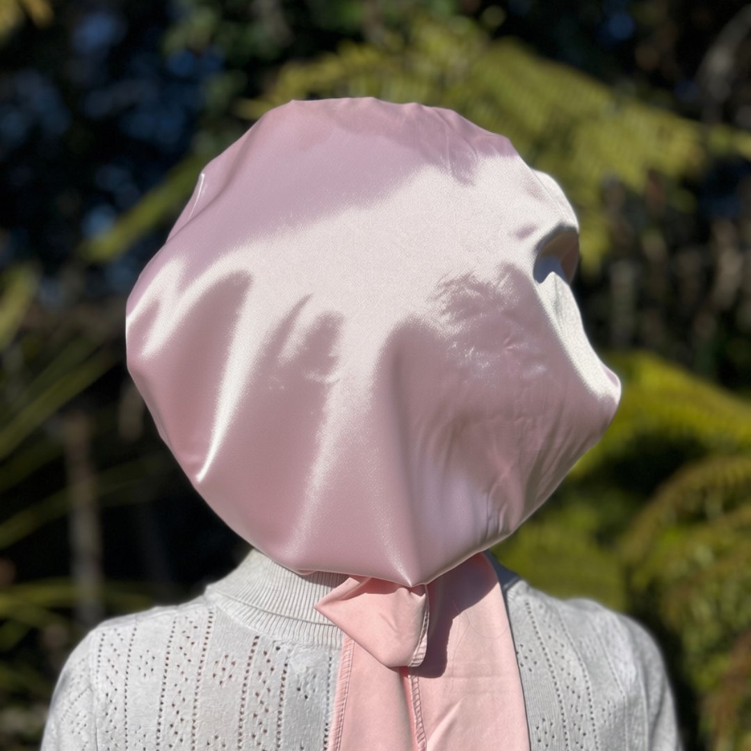 Satin Sleep Bonnet - Hibiscus Blush