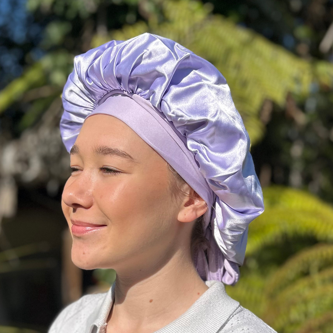 Satin Sleep Bonnet - Purple Paradise
