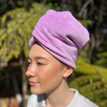 Microfibre Hair Wrap - Hibiscus Purple