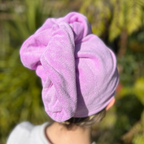 Microfibre Hair Wrap - Hibiscus Purple