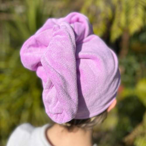 Microfibre Hair Wrap - Hibiscus Purple
