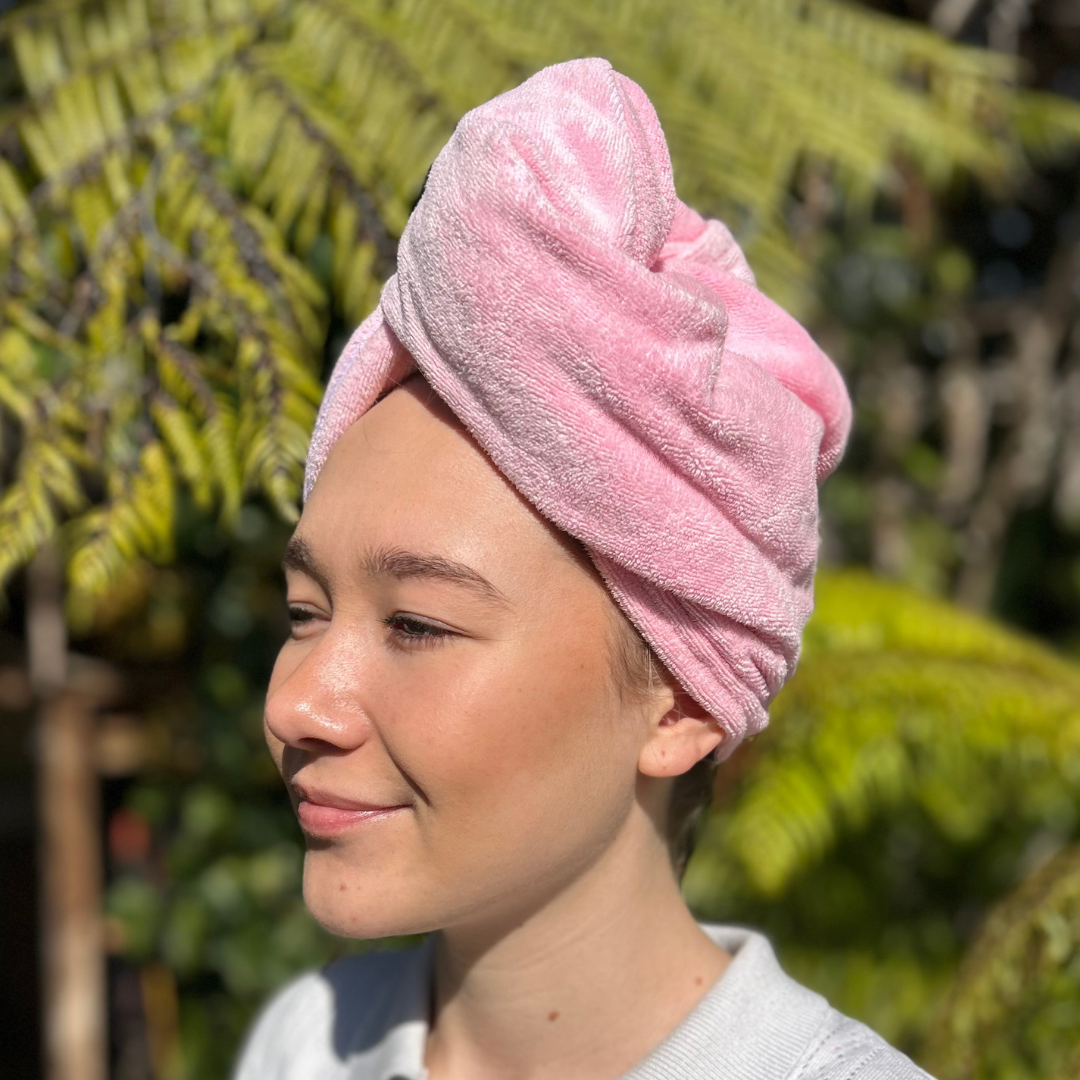 Microfibre Hair Wrap - Hibiscus Pink