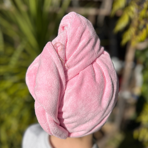 Microfibre Hair Wrap - Hibiscus Pink